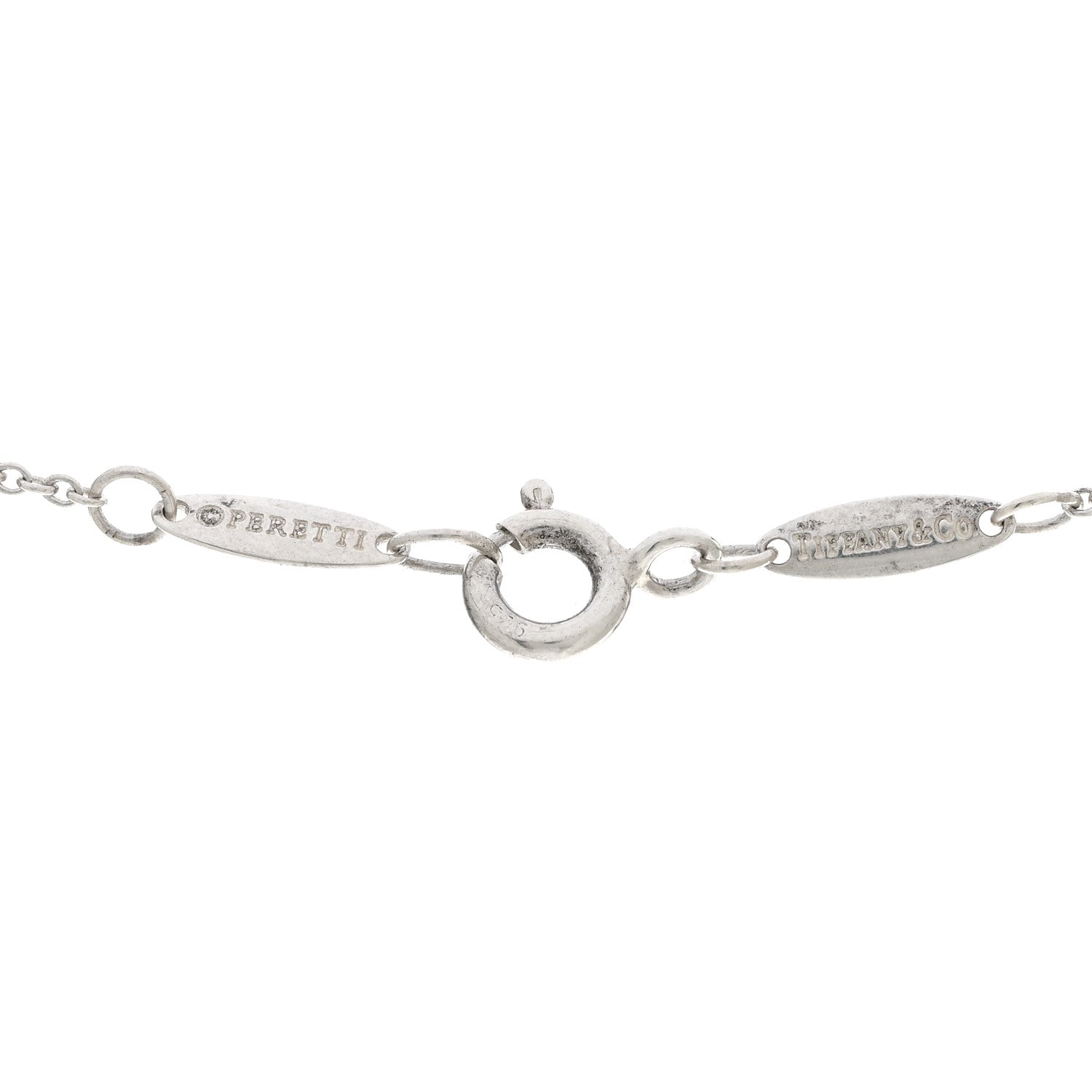 Tiffany Sterling Silver Diamond .03ct Elsa Peretti Diamonds by the Yard Pendant Necklace 5 of 6