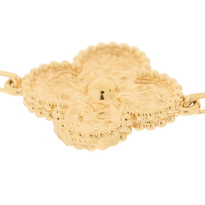 Van Cleef & Arpels 18K Yellow Gold 20 Motifs Vintage Alhambra Necklace 5 of 5