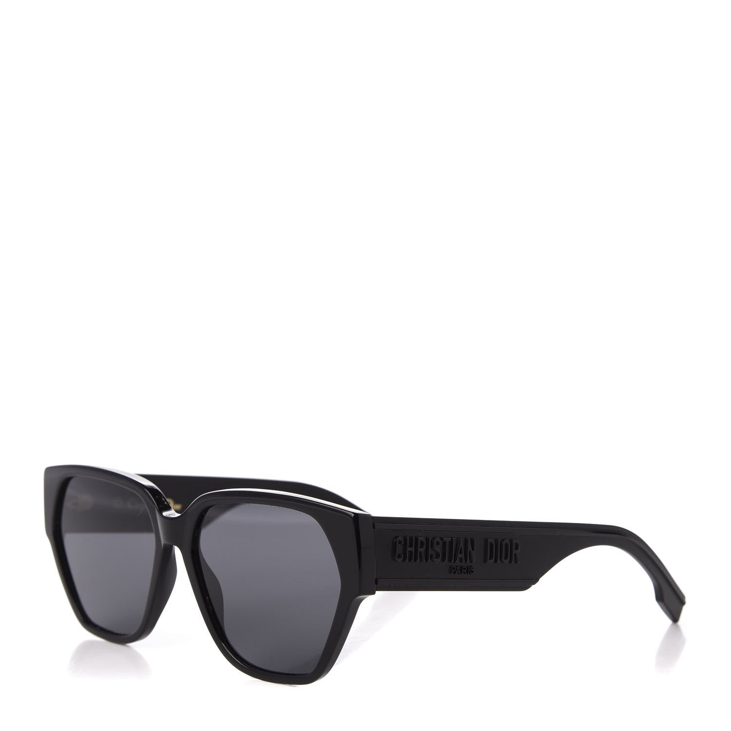 Christian Dior Acetate Square DiorID1 Sunglasses Black 1 of 11