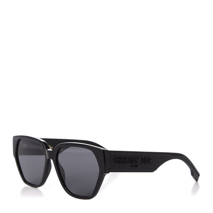 Christian Dior Acetate Square DiorID1 Sunglasses Black 1 of 11