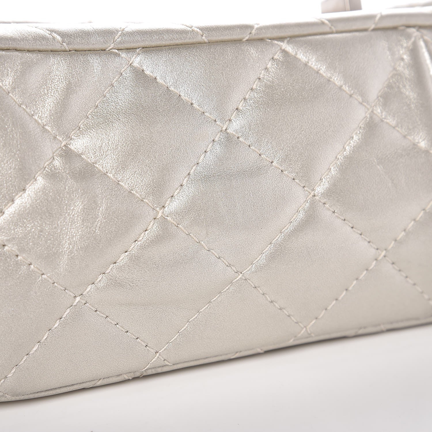 Chanel Metallic Lambskin Quilted 2.55 Reissue 227 Flap Silver 10 of 11
