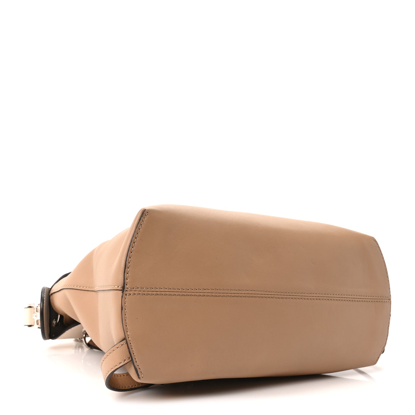 Vitello Century Pearl Bi-Color Scalloped Back to School Backpack Cuoio Camelia