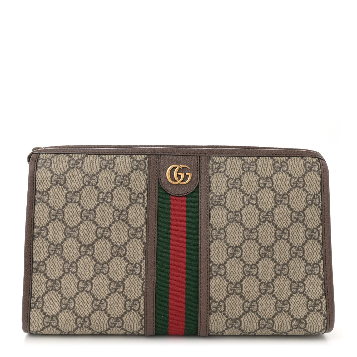 Gucci GG Supreme Monogram Web Ophidia GG Toiletry Case Beige New Acero 1 of 10