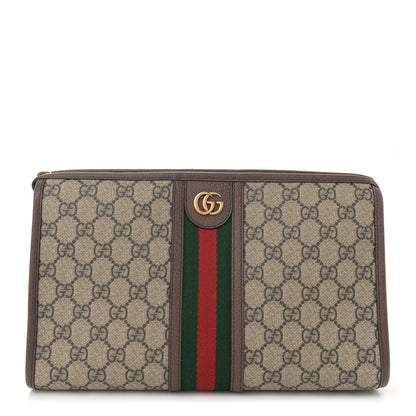 Gucci GG Supreme Monogram Web Ophidia GG Toiletry Case Beige New Acero 1 of 10