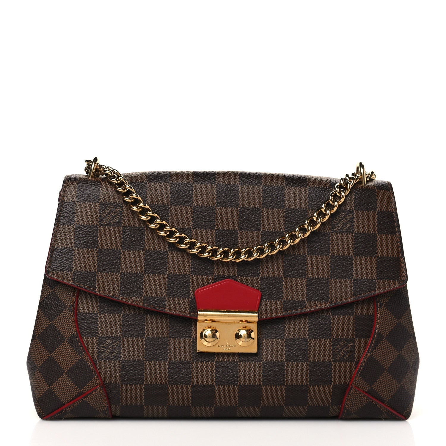 Louis Vuitton Damier Ebene Caissa Clutch Cherry 1 of 9