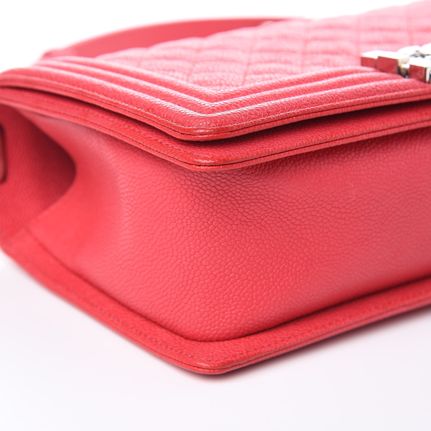Chanel Caviar Quilted Medium Boy Flap Light Red 8 of 10
