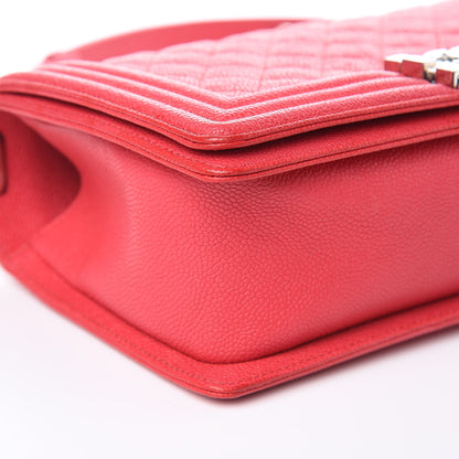 Chanel Caviar Quilted Medium Boy Flap Light Red 8 of 10