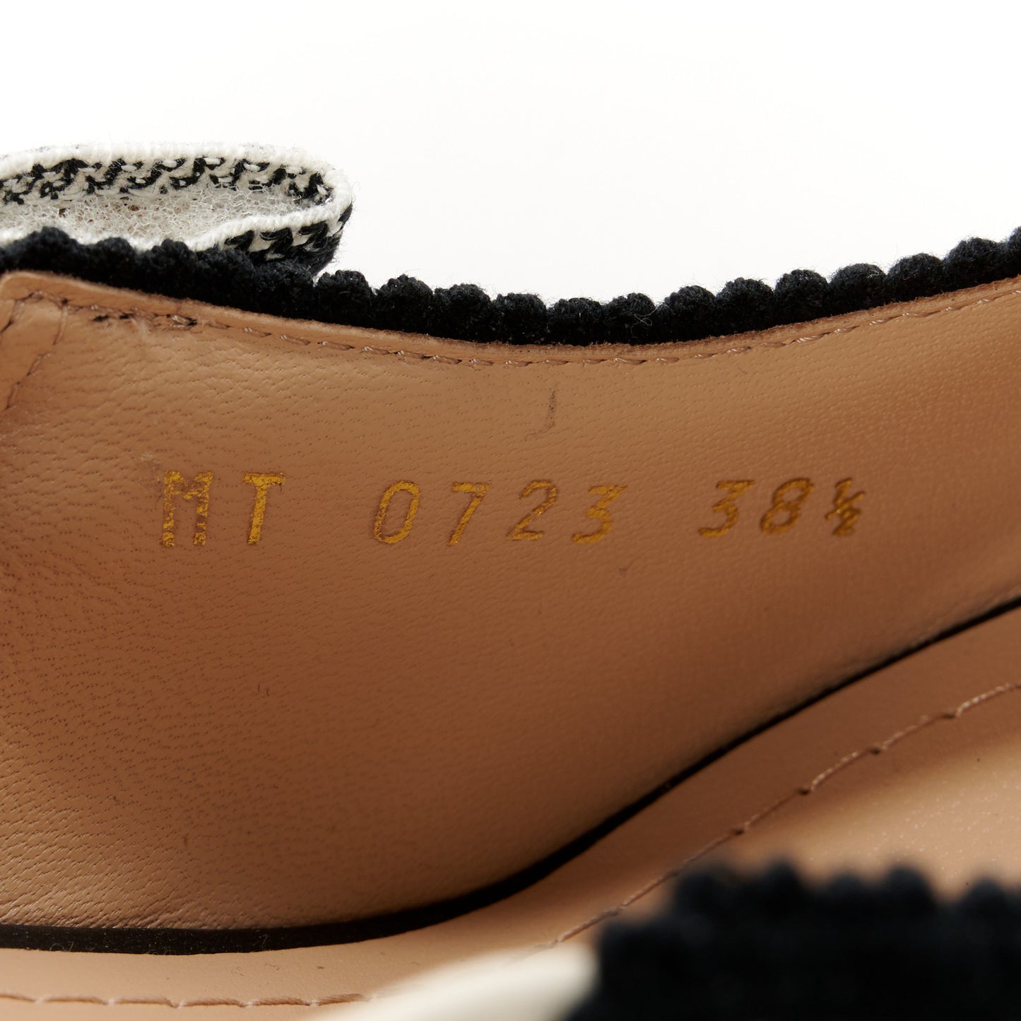 Canvas Embroidered Ribbon Plan De Paris Embroidered J'Adior Slingback 65mm Pumps 38.5 White Black