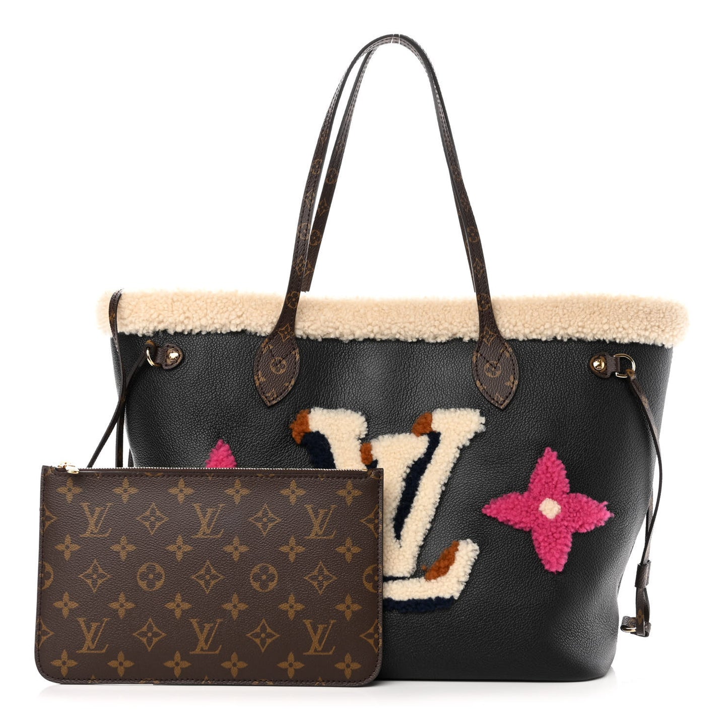 Calfskin Monogram Teddy Neverfull MM Black