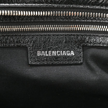 Balenciaga Agneau Arena Crystal Neo Cagole City Handbag Black 6 of 10