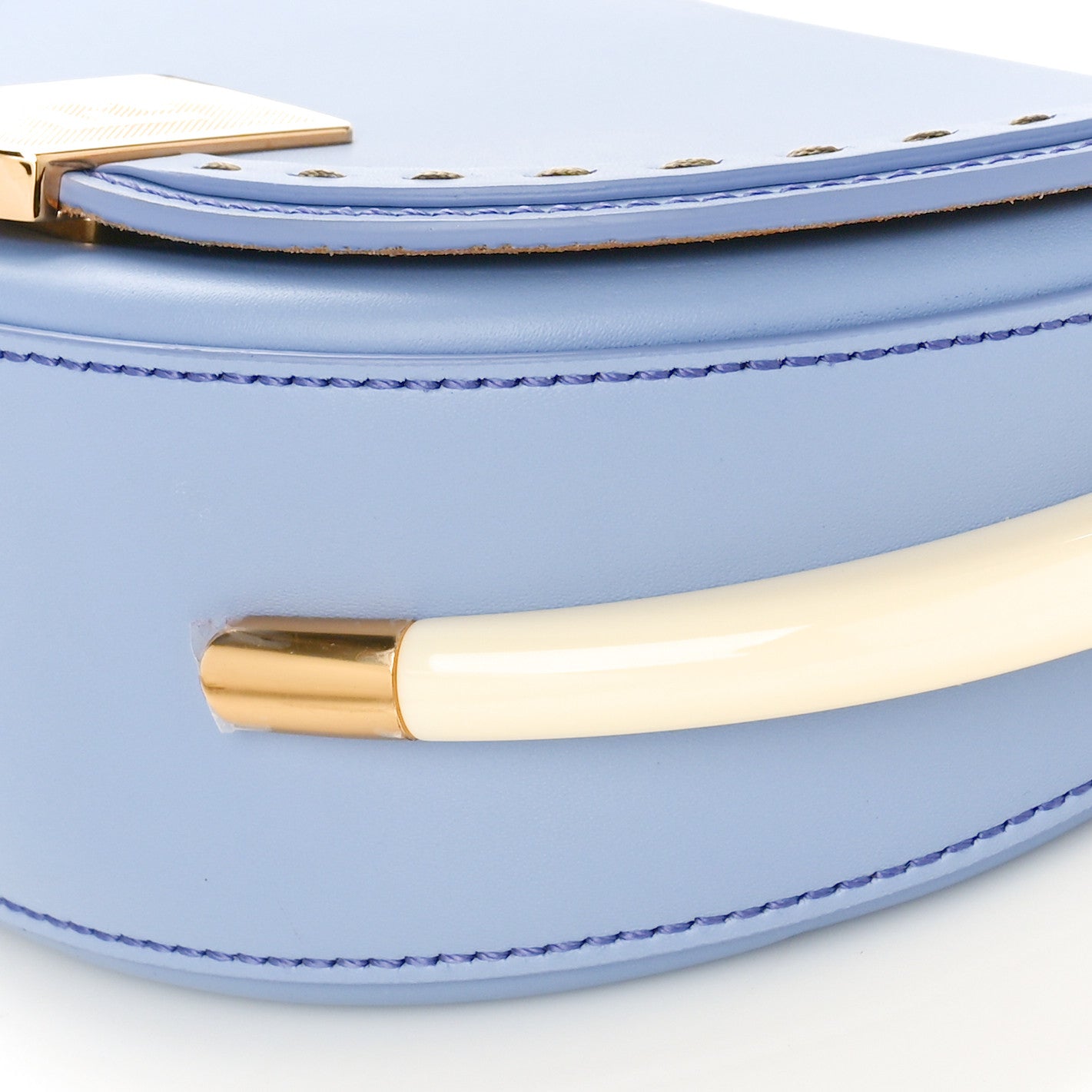 Fendi Vitello King Plexiglass Moonlight Shoulder Bag Azzurro Sky 8 of 8