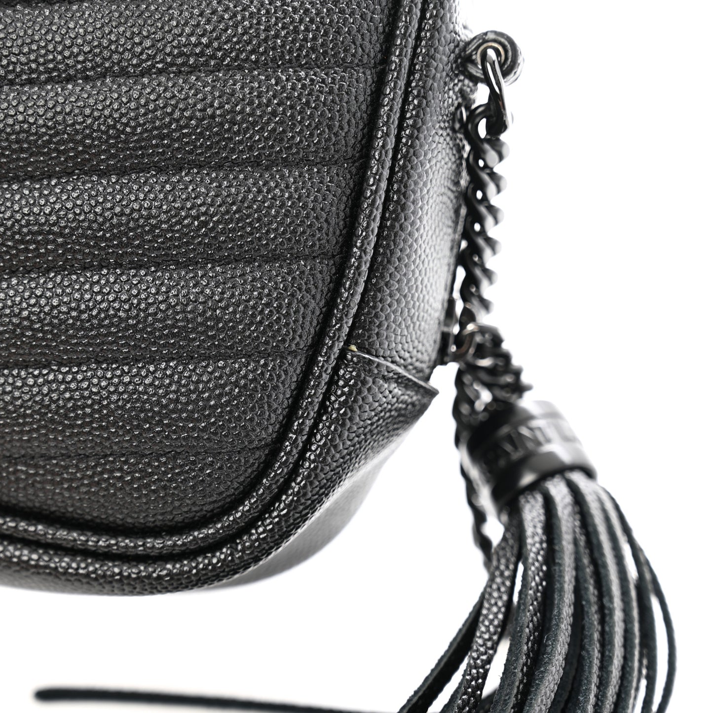 Grain De Poudre Matelasse Monochrome Monogram Mini Lou Camera Bag Black
