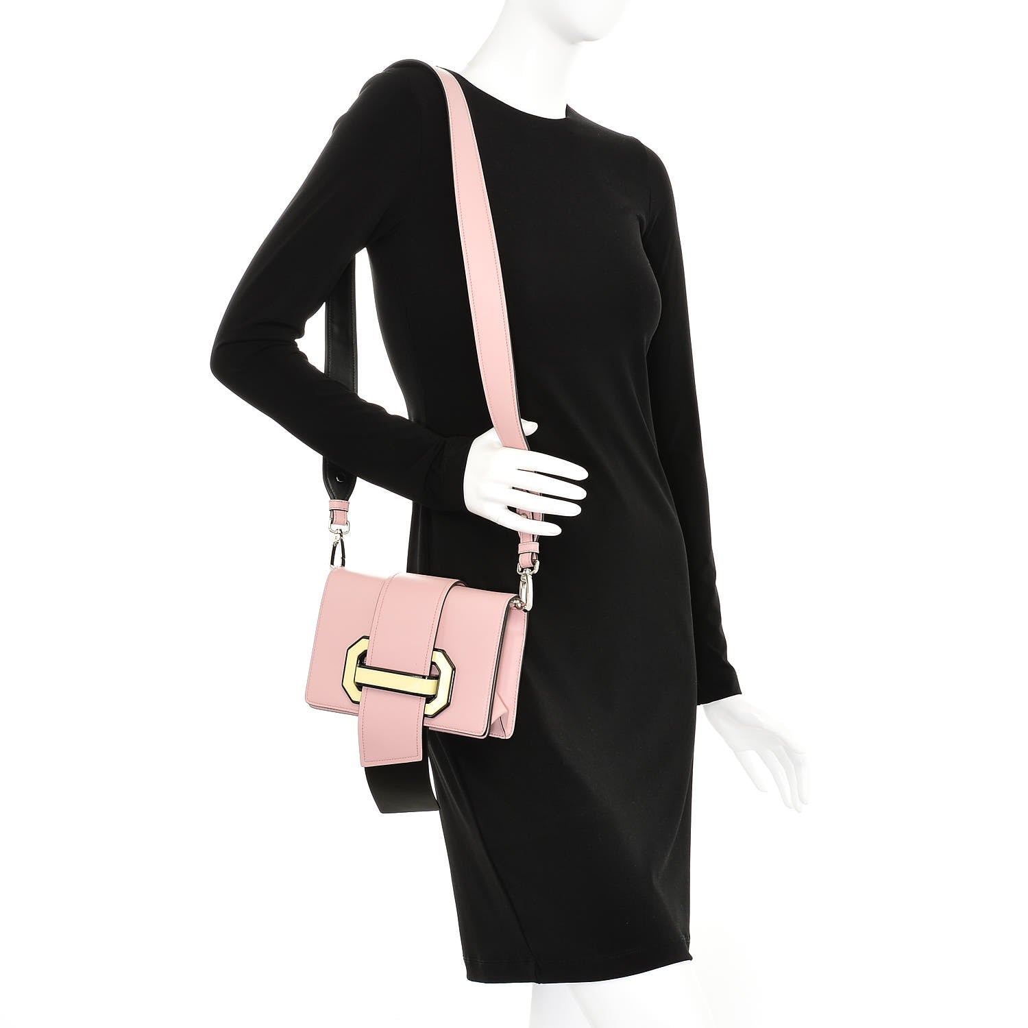 Prada City Calf Plex Ribbon Bag Pesco Giallo 2 of 6