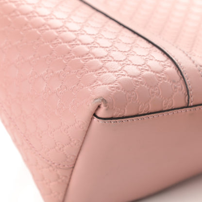 Gucci Soft Microguccissima Small Zippered Satchel Soft Pink 9 of 17