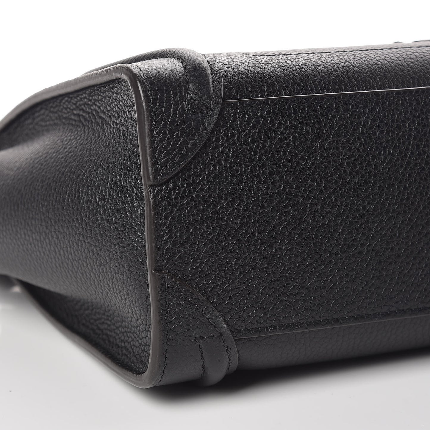 Drummed Calfskin Nano Luggage Black