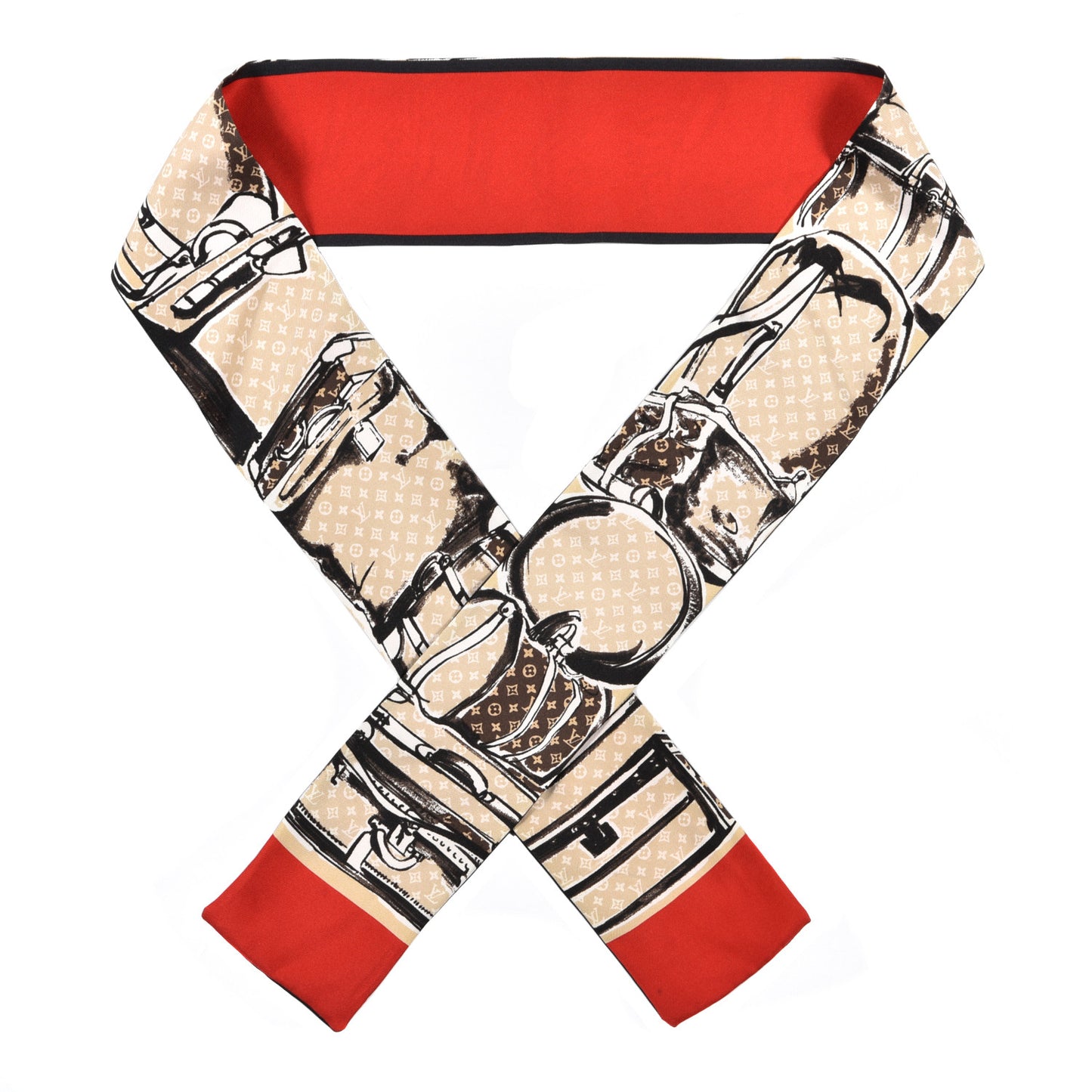 Silk Monogram Trunks Bandeau Brown
