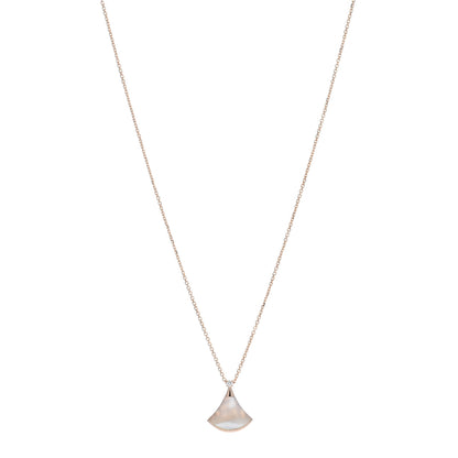 Bulgari 18K Rose Gold Diamond Mother of Pearl Small Divas' Dream Pendant Necklace 1 of 5