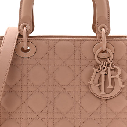 Christian Dior Ultra Matte Calfskin Cannage Medium Lady Dior Beige 8 of 11
