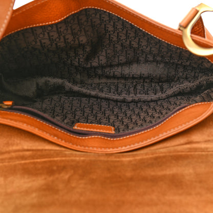Christian Dior Grained Calfskin Saddle Pouch Brown 5 of 11