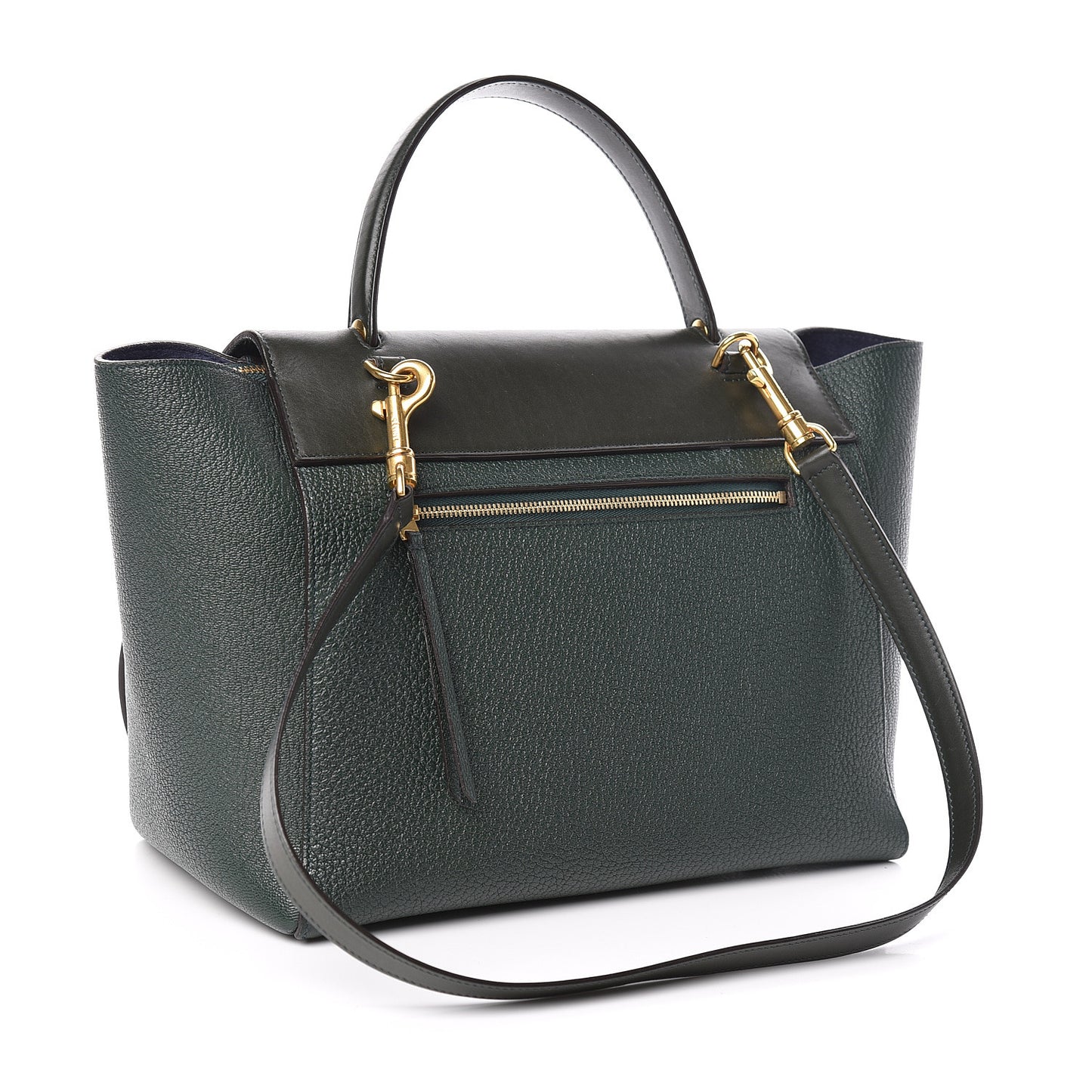 Goatskin Smooth Calfskin Mini Belt Bag Dark Green