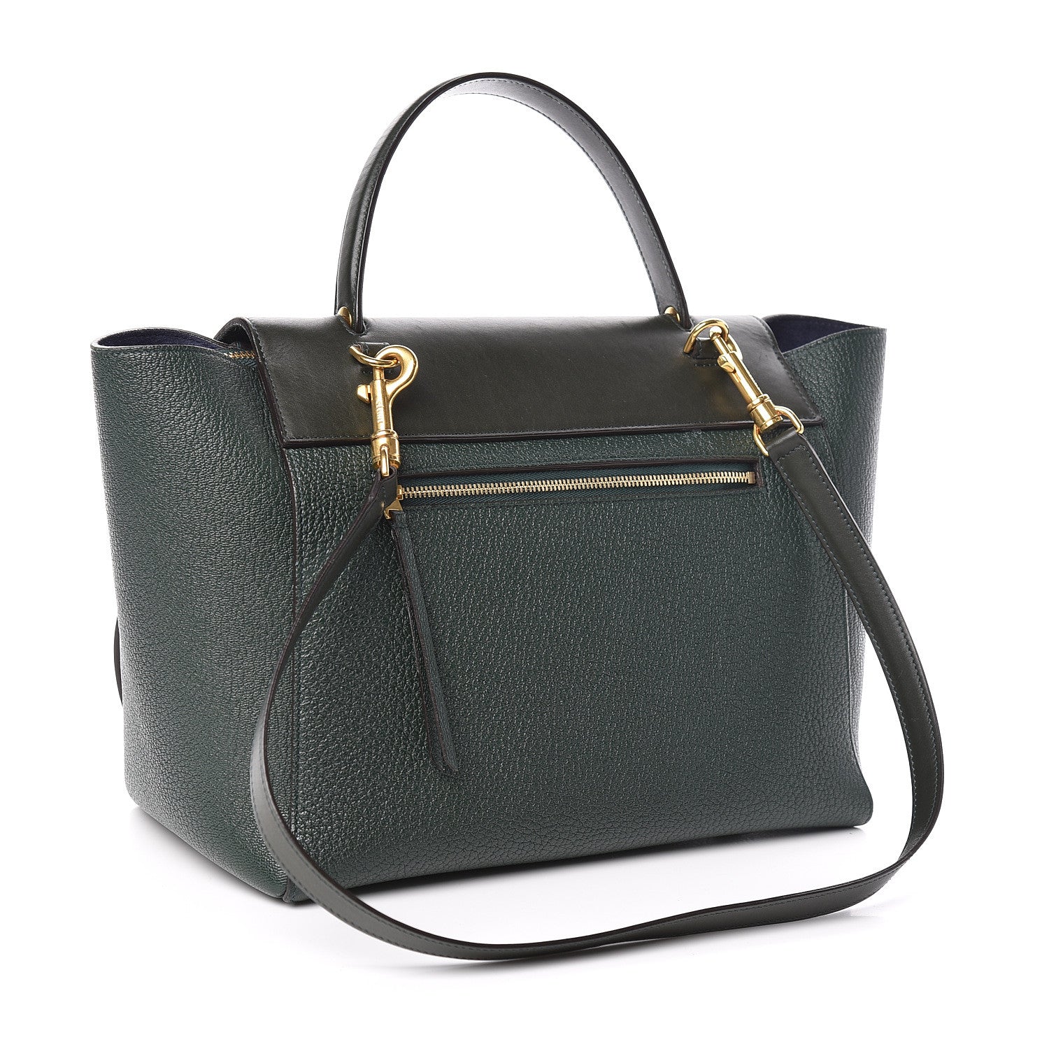 Celine Goatskin Smooth Calfskin Mini Belt Bag Dark Green 3 of 15