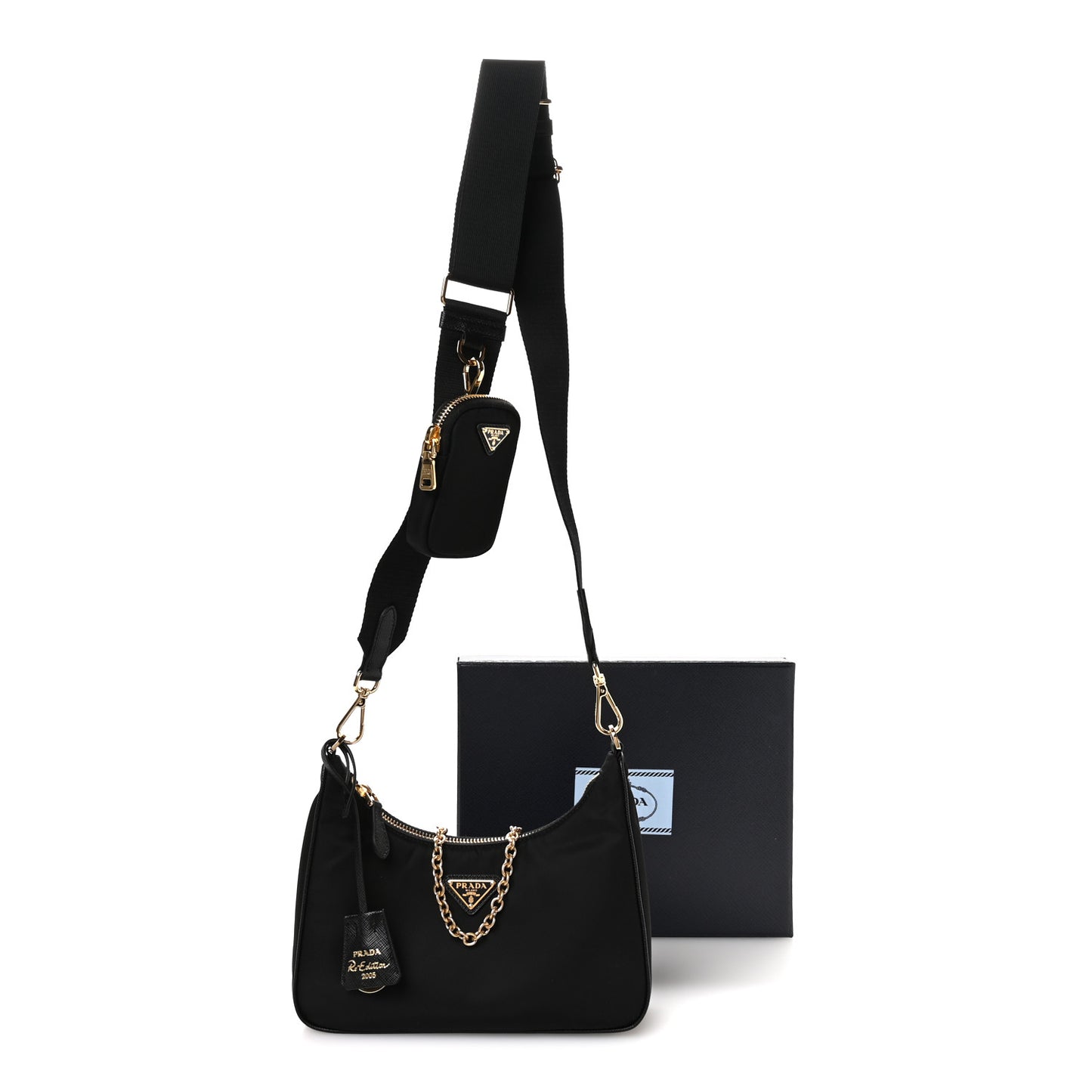 Nylon Re-Edition 2005 Shoulder Bag Black