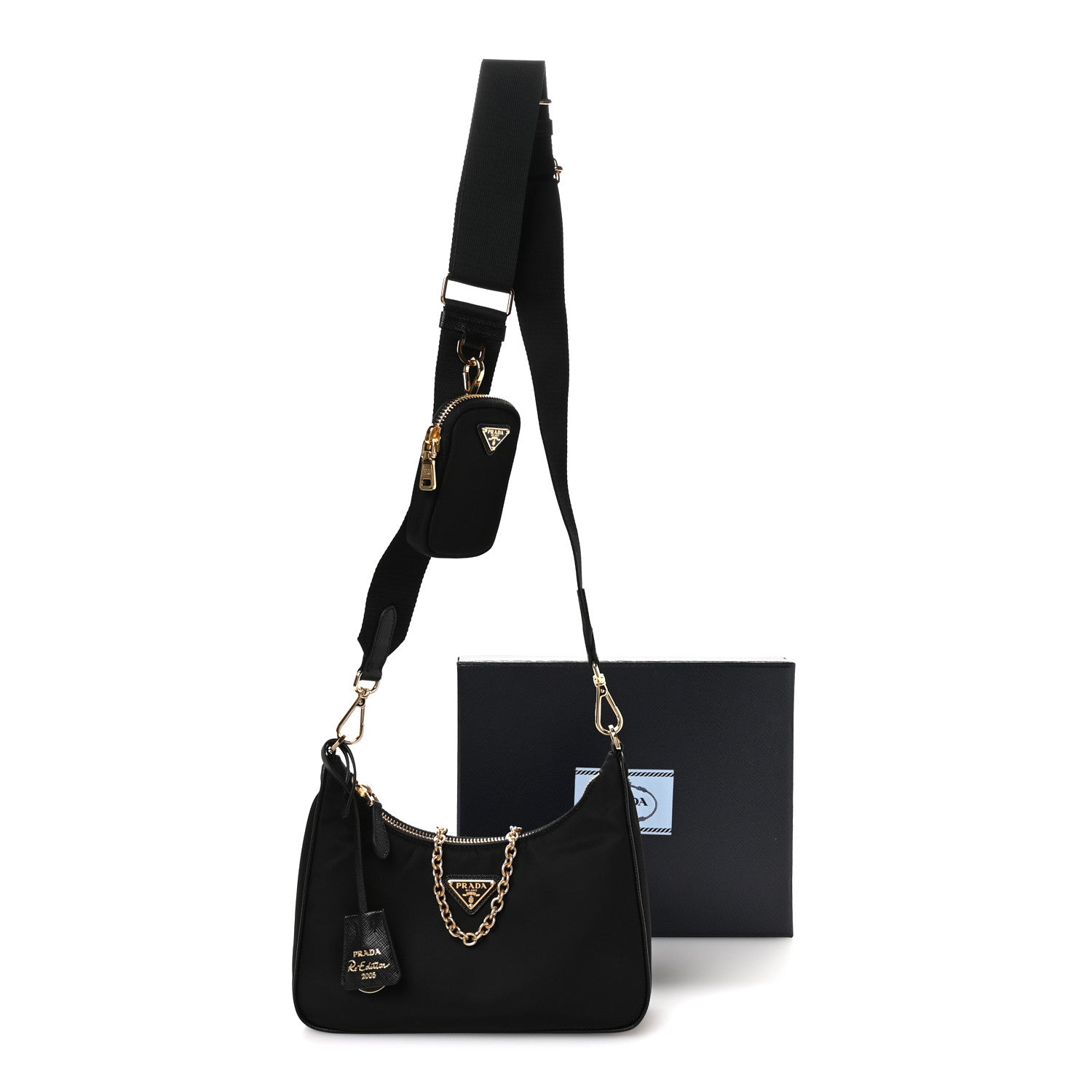 Prada Nylon Re-Edition 2005 Shoulder Bag Black 12 of 12