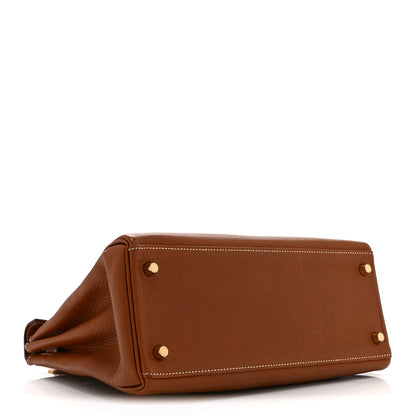 Hermes Barenia Faubourg Kelly Retourne 28 Fauve 4 of 12