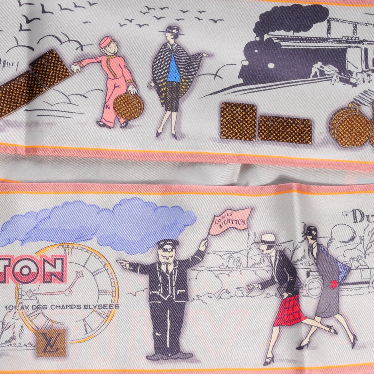 Louis Vuitton Silk LV Comics Bandeau Rose Poudre 3 of 7