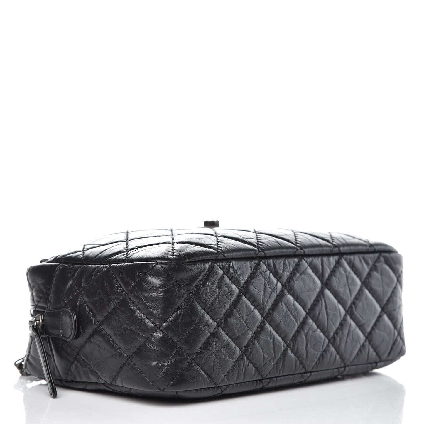 Aged Calfskin Quilted Medium Reissue Camera Case Black