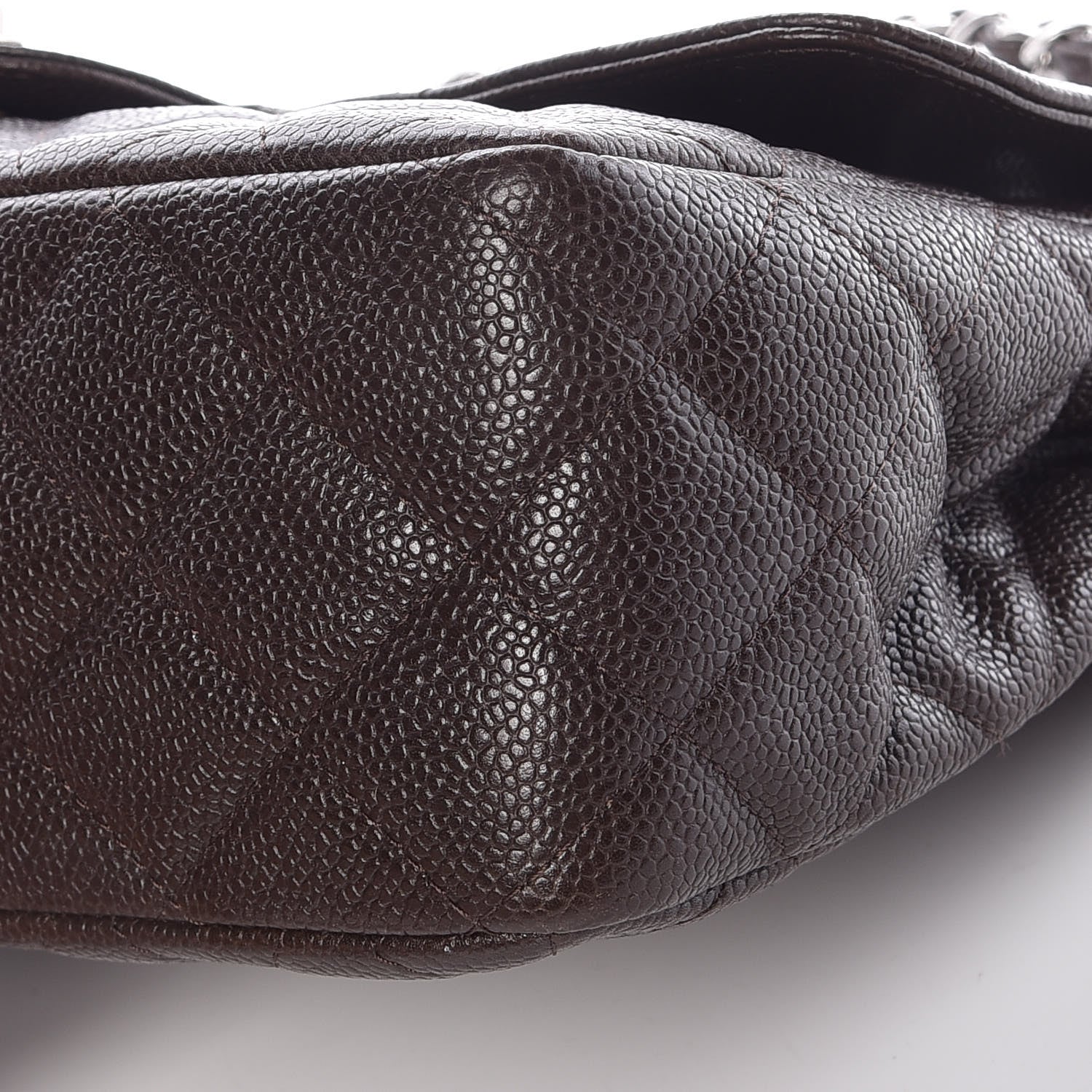 Chanel Caviar Quilted Jumbo Single Flap Dark Brown 6 of 10
