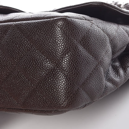 Chanel Caviar Quilted Jumbo Single Flap Dark Brown 6 of 10