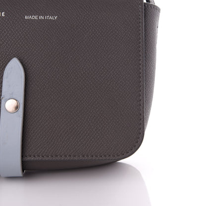 Celine Grained Calfskin Strap Clutch Grey Blue 10 of 10