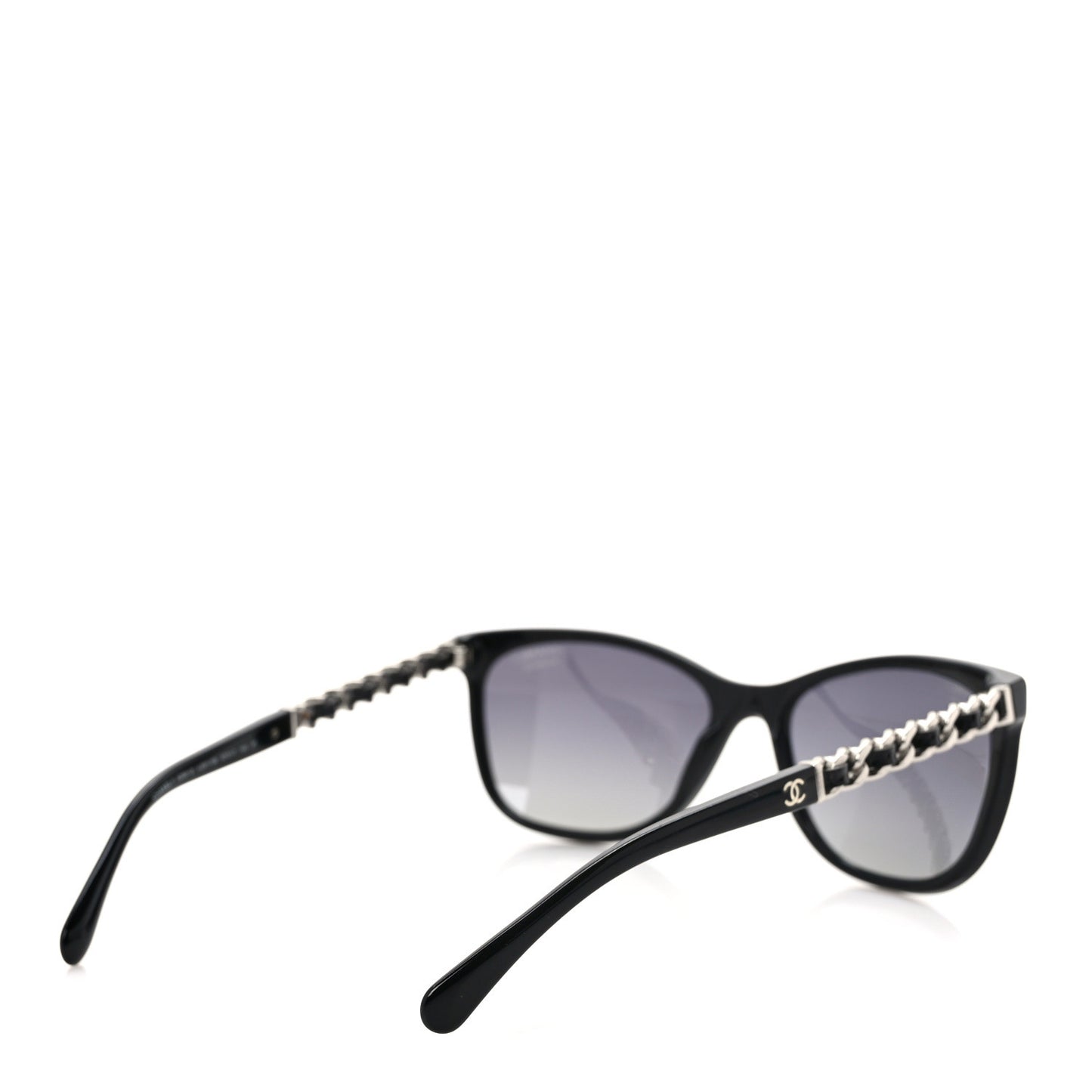 Cat Eye Chain Polarized Sunglasses 5260-Q Black