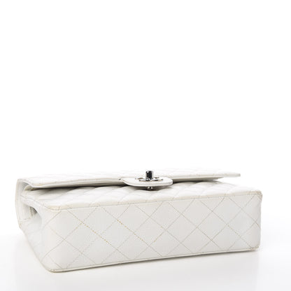 Chanel Caviar Quilted Medium Double Flap White 3 of 11