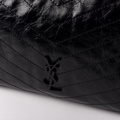 Saint Laurent Crinkled Calfskin Matelasse Monogram Large Niki Shopper Tote Black 9 of 9