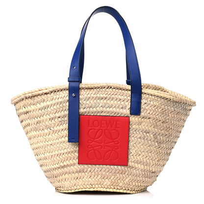 Loewe Raffia Basket Tote Bag Cream Multi 1 of 9