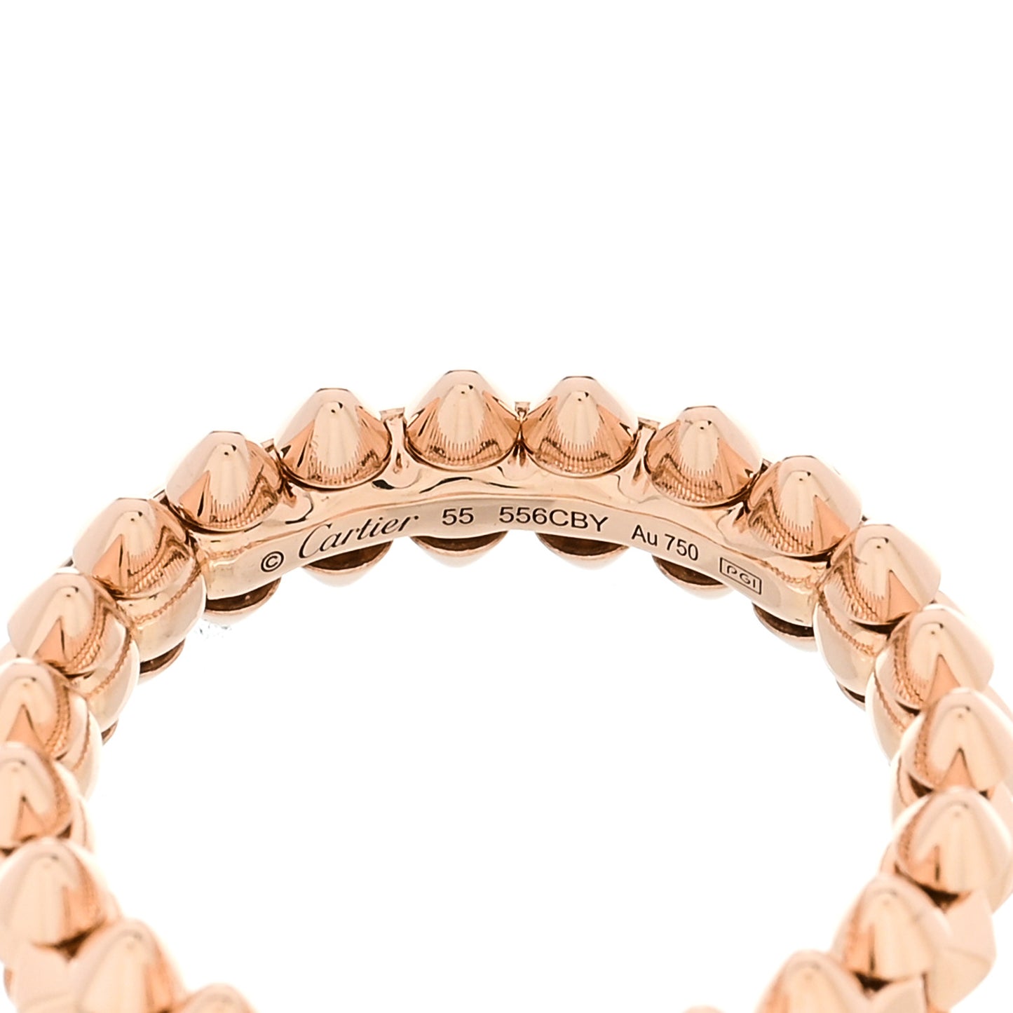 18K Pink Gold SM Clash De Cartier Ring 55 7.25