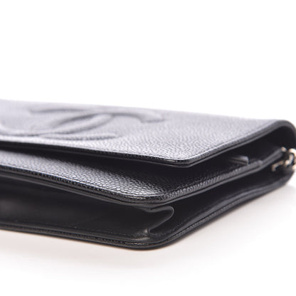 Chanel Caviar Timeless CC Wallet On Chain WOC Black 9 of 11