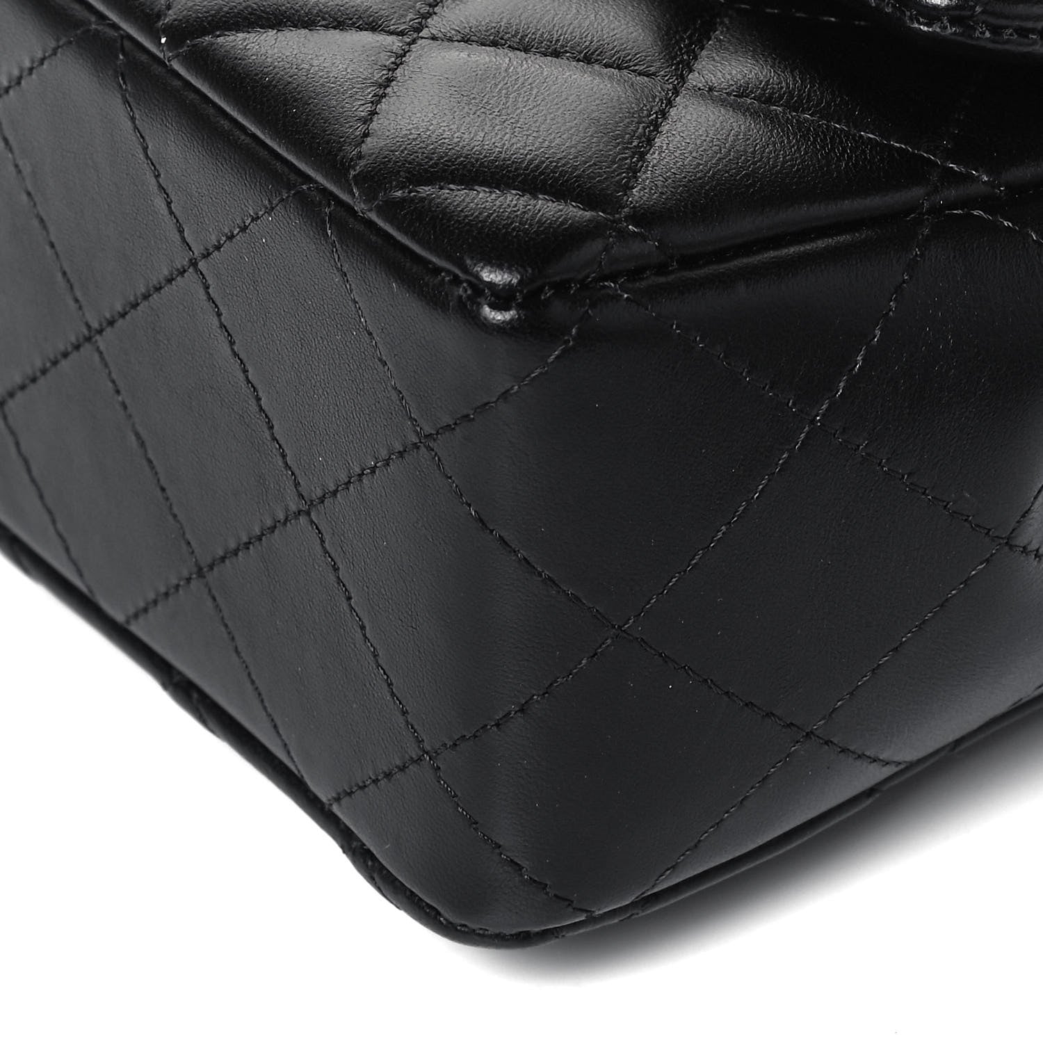 Chanel Lambskin Quilted Mini Rectangular Flap Black 9 of 9