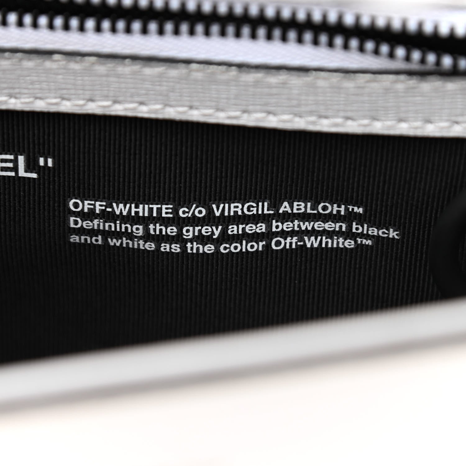 Off-White Saffiano Striped Diag Binder Flap Bag White Black 7 of 11