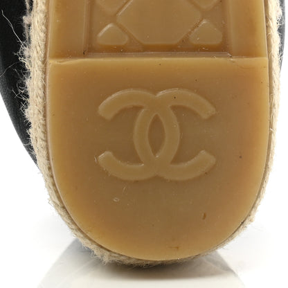 Chanel Lambskin CC Espadrilles 37 Black 8 of 10