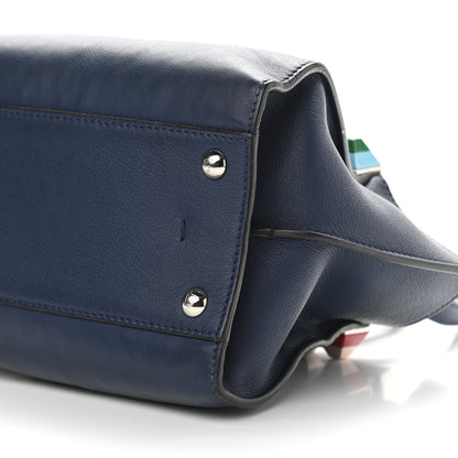 Fendi Vitello Dolce Studded Mini 3Jours Tote Blueberry Multicolor 10 of 14