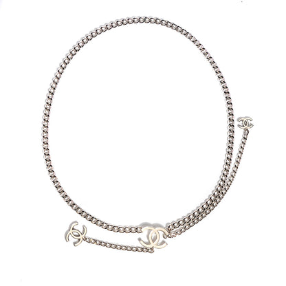 Chanel Enamel CC Ceinture Fantai Adjustable Belt Beige Silver 1 of 4