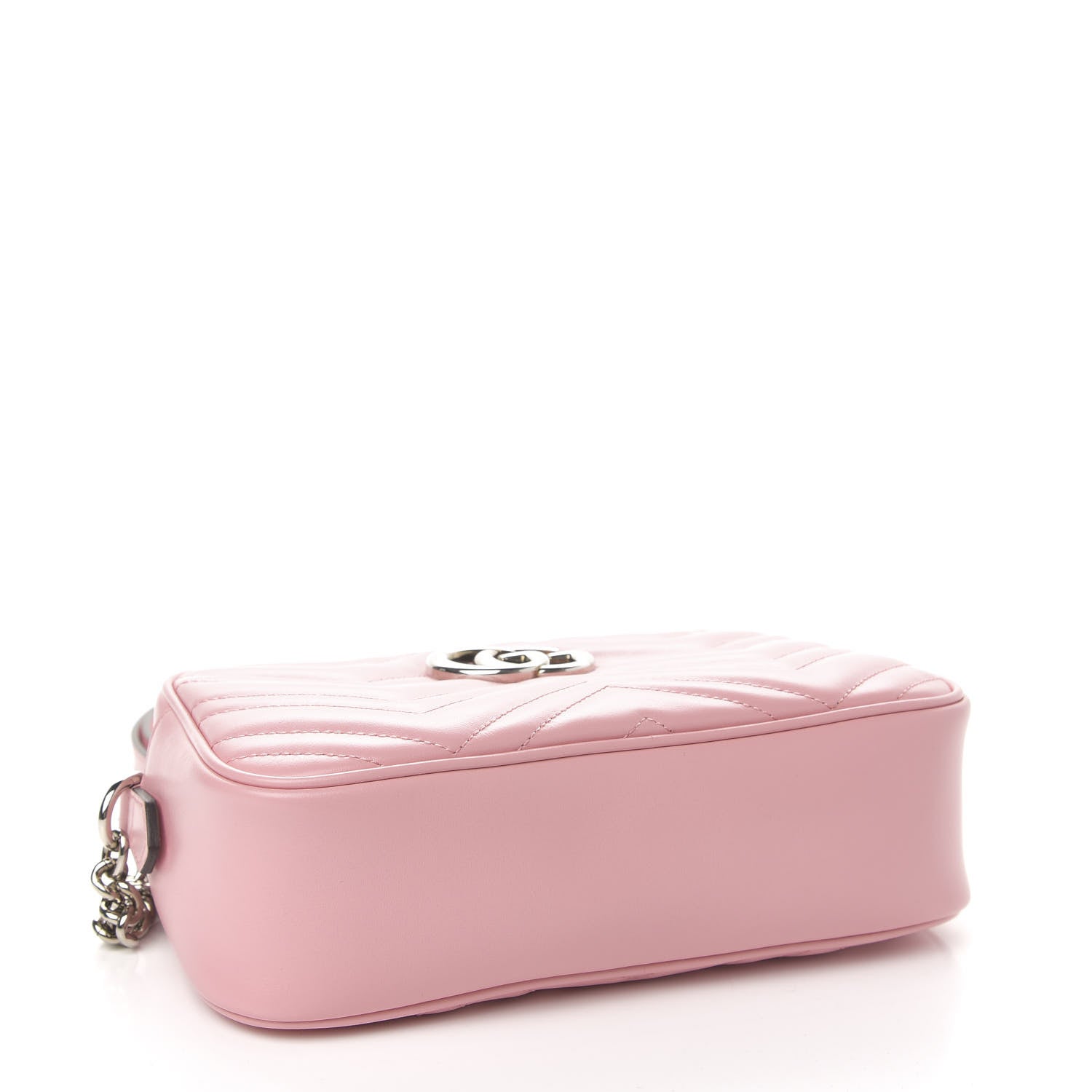 Gucci Calfskin Matelasse Small GG Marmont Chain Shoulder Bag Wild Rose 4 of 11