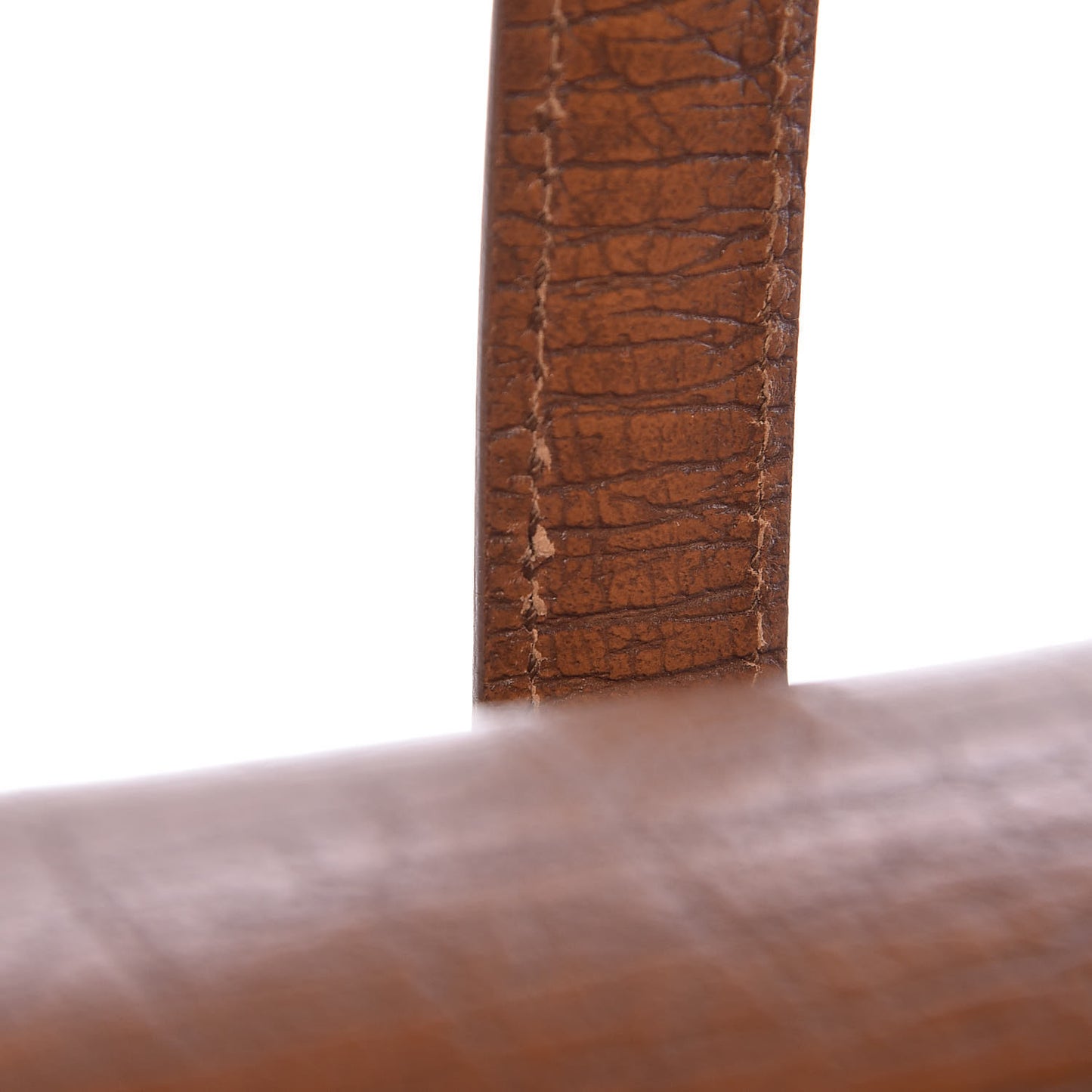 Calfskin Bamboo Bullet Satchel Brown