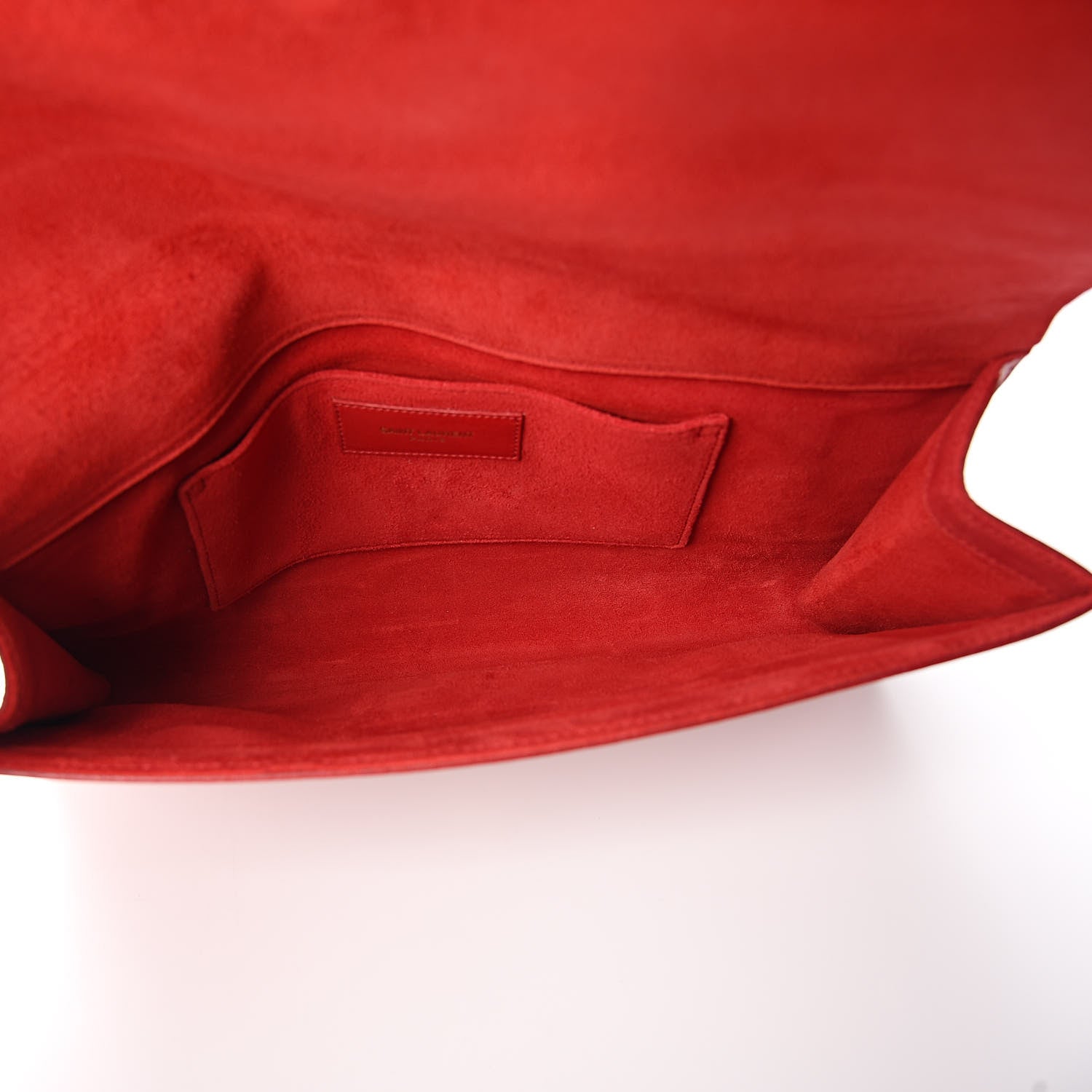 Saint Laurent Calfskin Classic Y Ligne Clutch Red 5 of 7