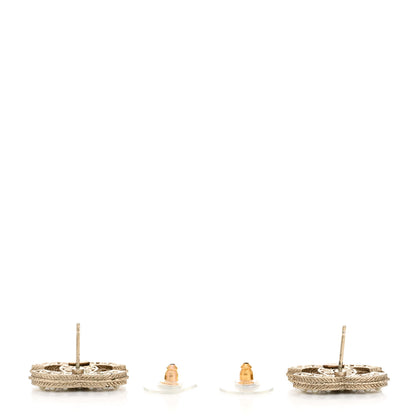 Chanel Pearl CC Earrings Light Gold 3 of 6