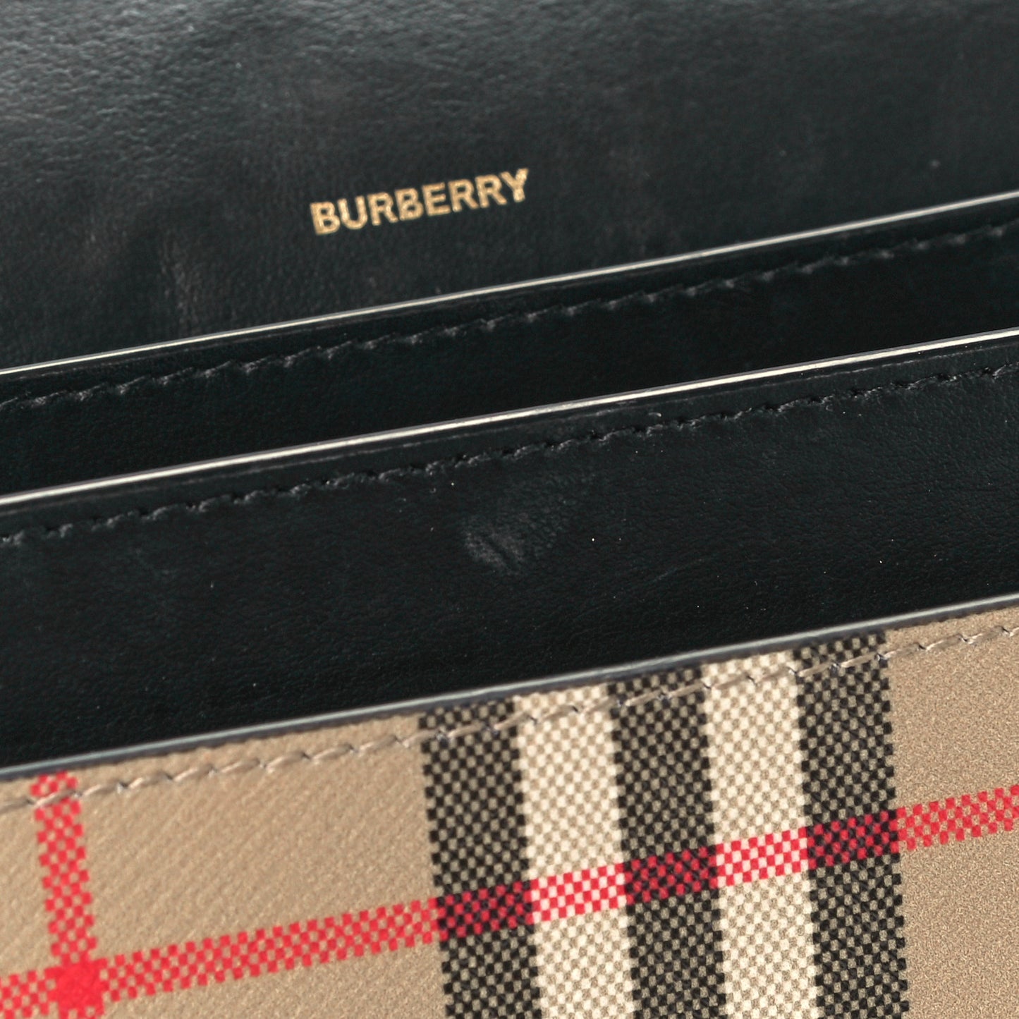 Calfskin Mini Vintage Check Note Bag Black
