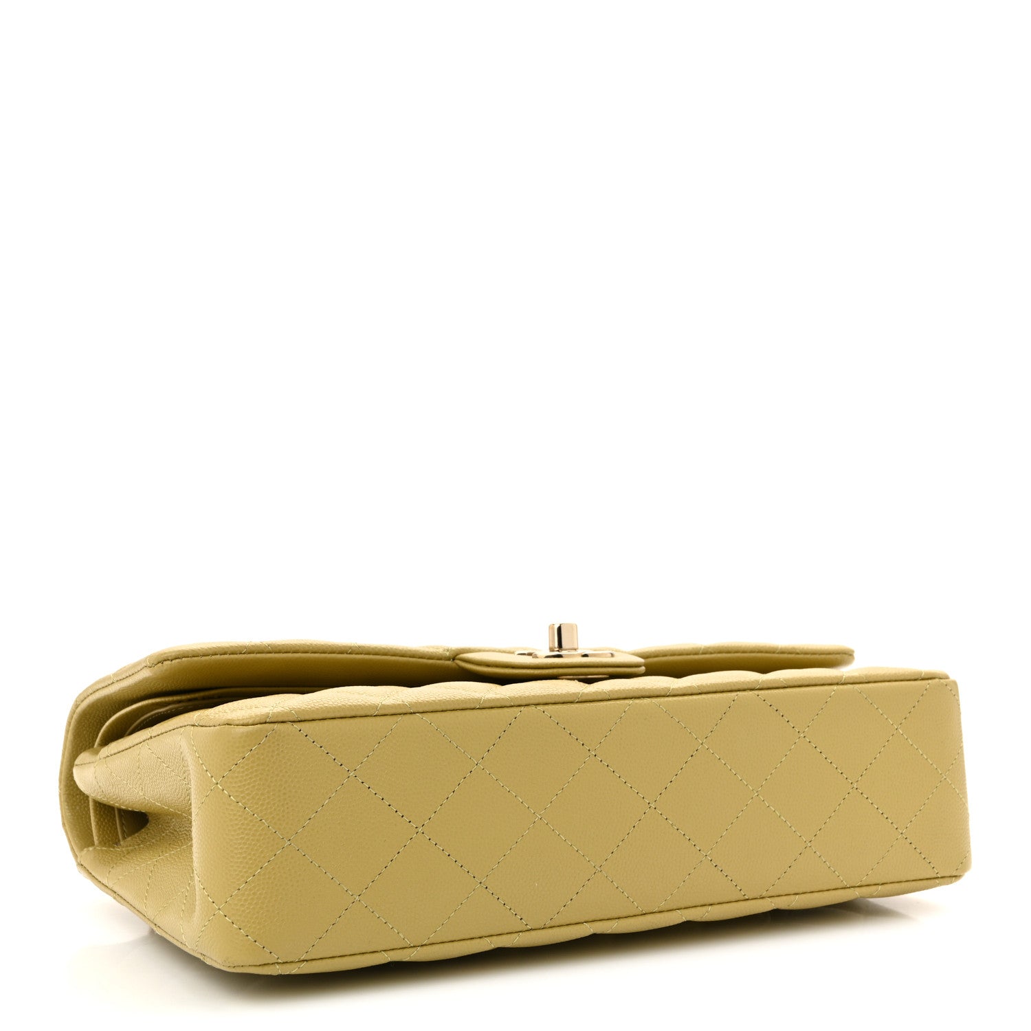 Chanel Caviar Quilted Medium Double Flap Light Green 4 of 12